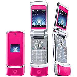   K1 KRZR Pink Unlocked GSM Flip Bluetooth Phone  