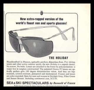 1963 Renauld of France Sunglasses Vintage Print Ad  