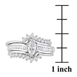 14k Gold 7/8ct TDW Diamond Wedding Ring Set (Case of 2)  Overstock 