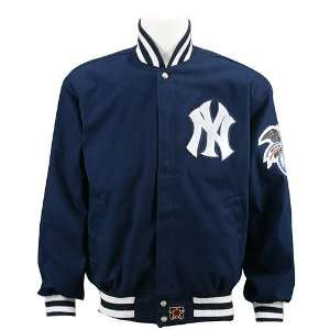  New York Yankees Cotton Twill Jacket: Sports & Outdoors
