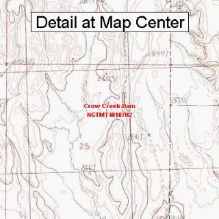   Map   Crow Creek Dam, Montana (Folded/Waterproof)