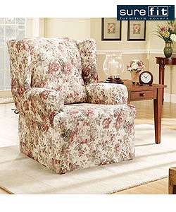 Sure Fit Chloe Floral Wing Chair Slipcover  