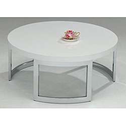 White Round Coffee Table  Overstock