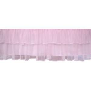 Pink Tulle Triple Layer Crib Skirt by Sleeping Partners  