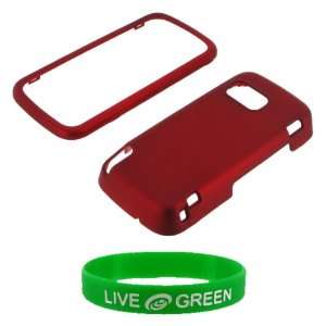  Red Rubberized Hard Case for Nokia XpressMusic 5800 Phone Cell 