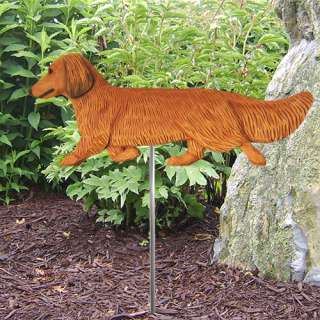 Dachshund (Long Hair) Dog Figure Garden Stake. Home Yard & Garden Dog 