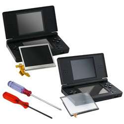   and Top LCD Screen Replacements and Screwdriver For Nintendo DS Lite