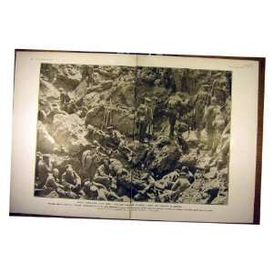   1915 Mine Explotion Flandre Allemande Trench War Print