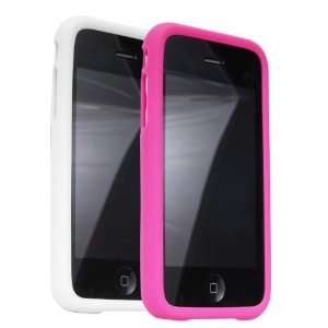  iPhone 3G & 3GS Gel Silicone White Pink Protective Case 2 