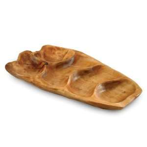  Enrico 2206 Root Wood Small Appetizer Platter, Natural 