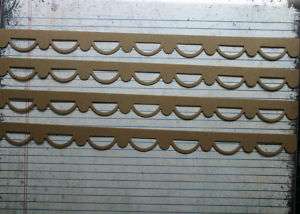Bare chipboard 12 scalloped garland border diecuts  
