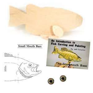  Woodcarving   SMALL MOUTH BASS TUP KIT