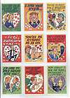topps 1960 funny valentines complete set 66 nmmt super bright