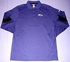 Baltimore Ravens Horizon Sideline Polo Shirt 2XL Long Sleeve Reebok 