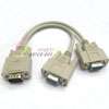 VGA Y SPLITTER CABLE FOR VGA VIDEO 1 PC to 2 MONITORS  