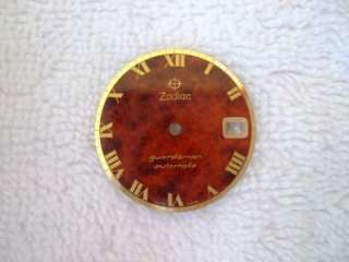  new old stock Zodiac guardsman automatic wristwatch dial. Date 