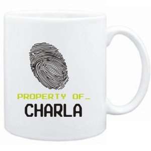 Mug White  Property of _ Charla   Fingerprint  Female Names  