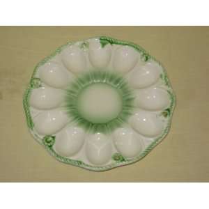   Round Deviled Egg Serving Dish Plate   Made In Japan: Everything Else