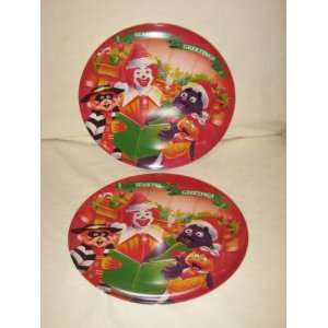  (2) Pair of 1995 McDonalds Christmas Plastic Plates 
