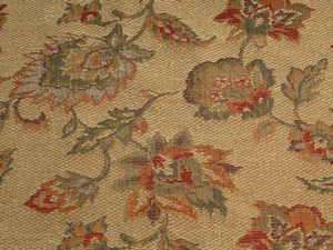 Birchwood Green Red Gold Paisley Upholstery Fabric bty  