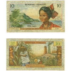    French Antilles ND (1964) 10 Francs, Pick 8b 