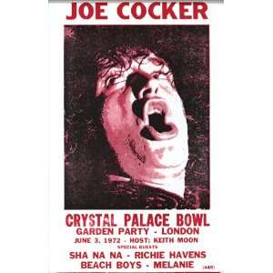 : Joe Cocker Crystal Palace Bowl 1972 14 X 22 Vintage Style Concert 