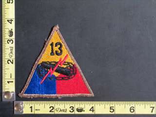 WW2 World War II 13th Armored Division Shoulder Patch  