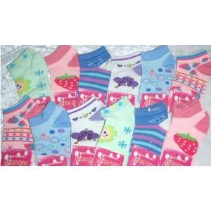  Girls Toddler Ankle Socks Colorful 80% Cotton 3T 