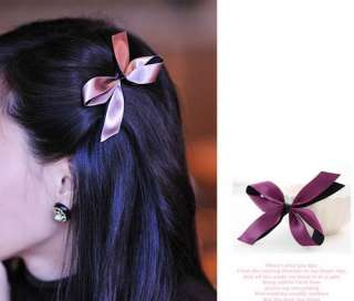 Korean Fashion Cute Lovely silk Bowknot Multicolor Hairpin Headband 
