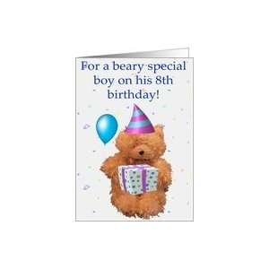  Beary Special 8th Birthday Boy Card Toys & Games