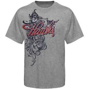  Atlanta Hawks Ash Scroll T shirt: Sports & Outdoors
