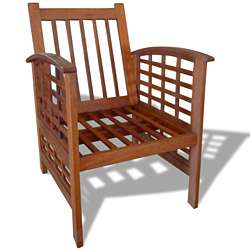 Outdoor Eucalyptus Wood Lounge Chair  
