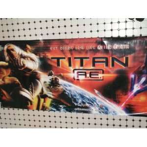  Titan A.E.   Vinyl Movie Banner   Original 4 Ft X 9 Ft 