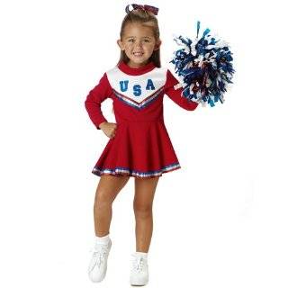   USA Patriotic Cheerleader Outfit Kids Toddler Costume: Clothing
