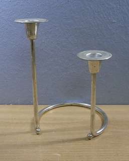 60´s Silver   Plated Candle Holder #M  