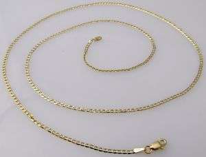 2mm 10K YELLOW GOLD 20 D/C CUBAN LINK NECKLACE CHAIN  