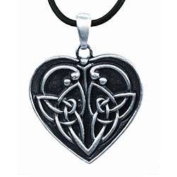 Pewter Eternal Love Celtic Heart Necklace  