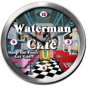  WATERMAN 14 Inch Cafe Metal Clock Quartz Movement Kitchen 