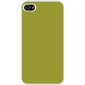  Rikki KnightTM Olive Green Color Design White Hard Case 