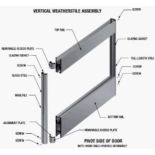   Weatherstile for Double Door With 1/2 (12 mm) Glass