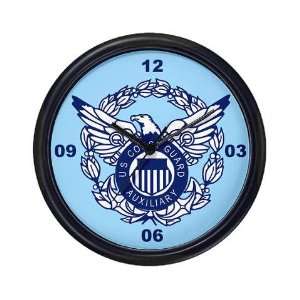   USCG Auxiliary Image Military Wall Clock by 