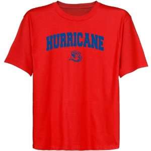  Tulsa Golden Hurricane Youth Red Logo Arch T shirt Sports 