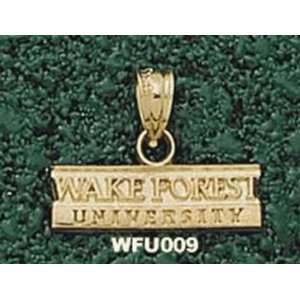  14Kt Gold Wake Forest Bar Logo