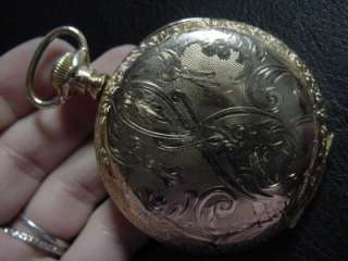 Antique Hampden Hunting Case Pocket Watch 12 Size NICE  