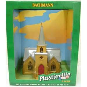  Bachmann 45308 Plasticville Built Up Country Church Toys & Games