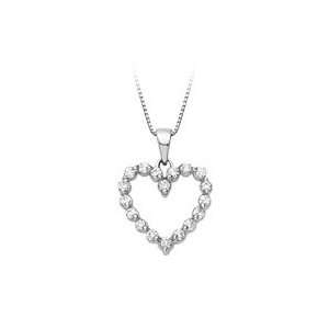   Gold, 1/2 ct. tw. Certified Colorless Diamond Heart Pendant: Jewelry
