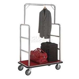  Silver Stainless Steel Bellman Cart Straight Uprights 6 