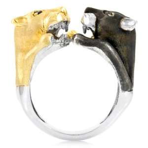  Tracis Wildcat Cocktail Ring   Black & Gold Emitations 