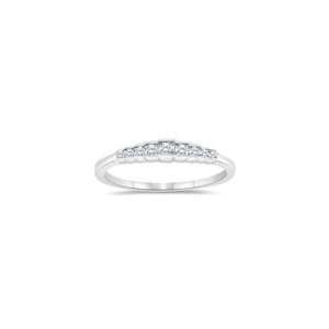  0.13 Cts Diamond Wedding Band in 14K White Gold 5.0 
