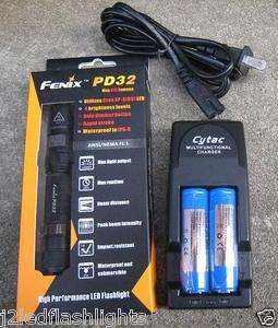 Fenix PD32 XP G R5 Cree LED Flashlight + charger + batteries package 